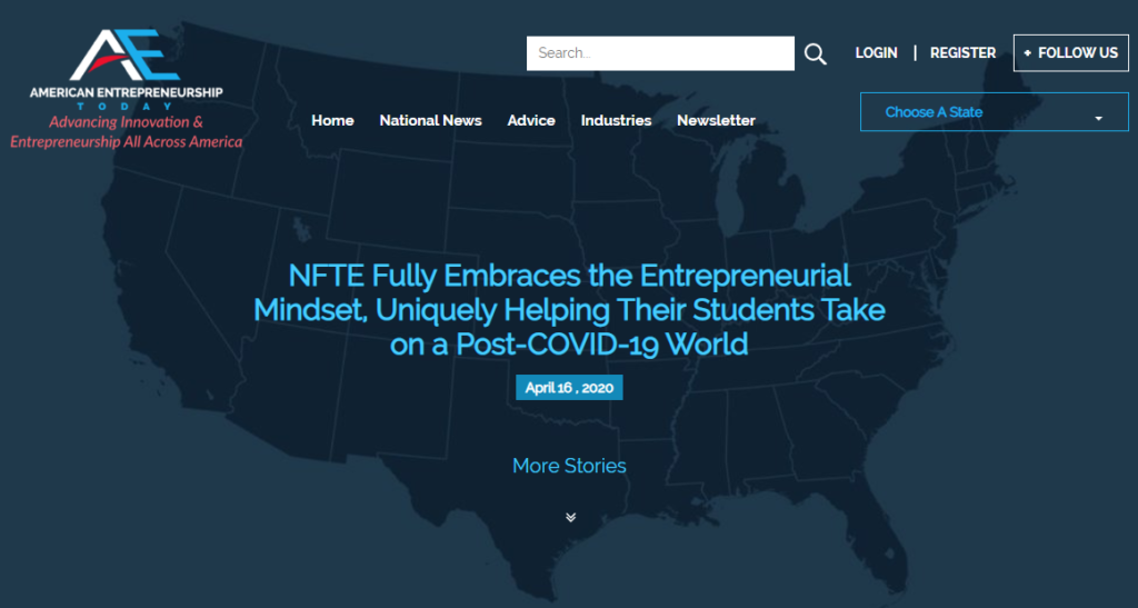 NFTE featured on American Entrepreneurship Today